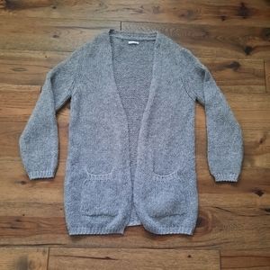 Mohair Blend Open Front Cardigan